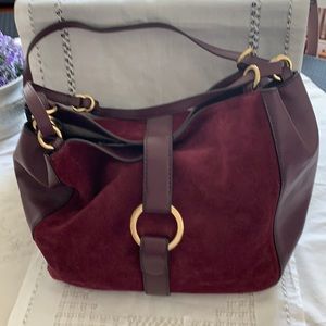 Michael Kors Quincy Leather & Suede Shoulder Tote.